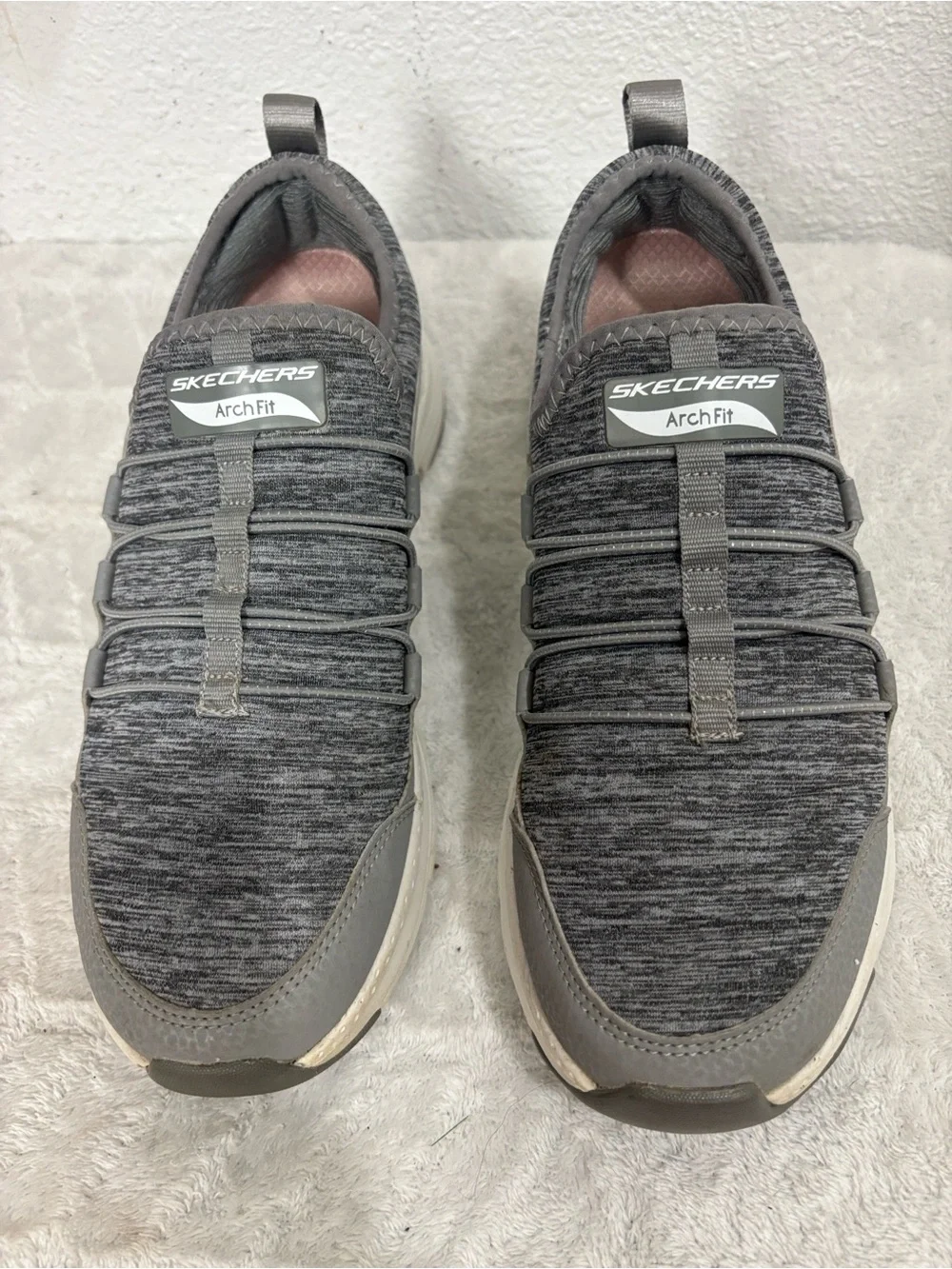 Skechers Arch Fit Women’s Gray Slip-On Walking Sneakers Sz7.5